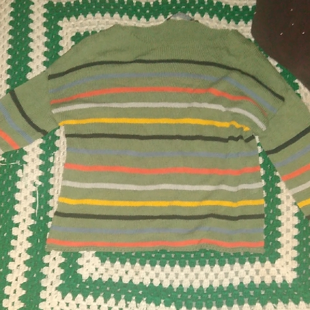Striped Sweater with Multicolor Stripes